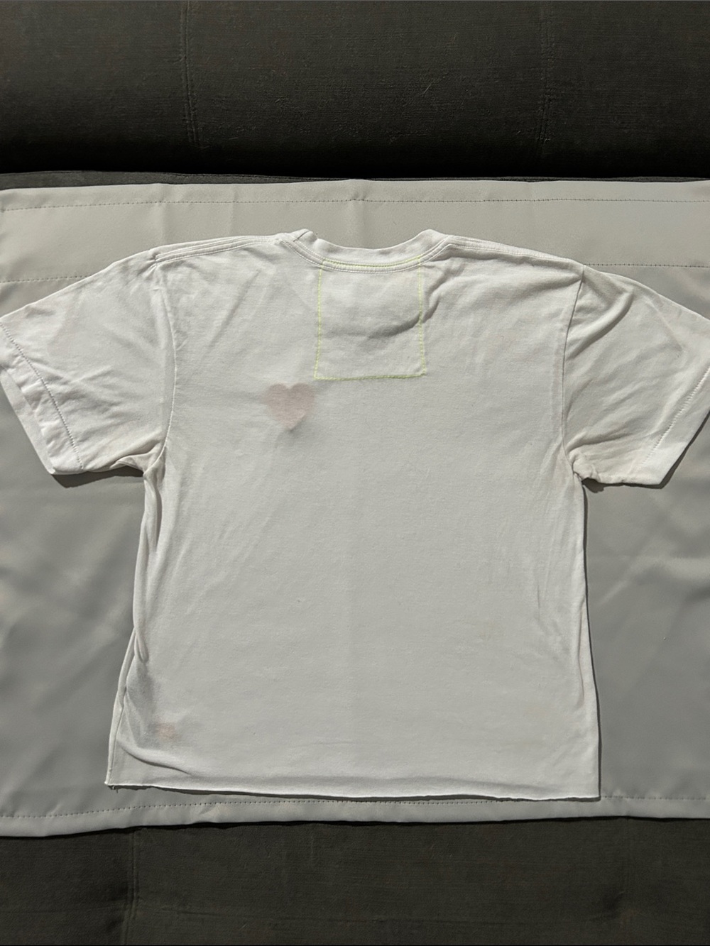 Aviator Nation - White Raw Hem Tee w/ Red Heart Patch Sz: S - Picture 6 of 6